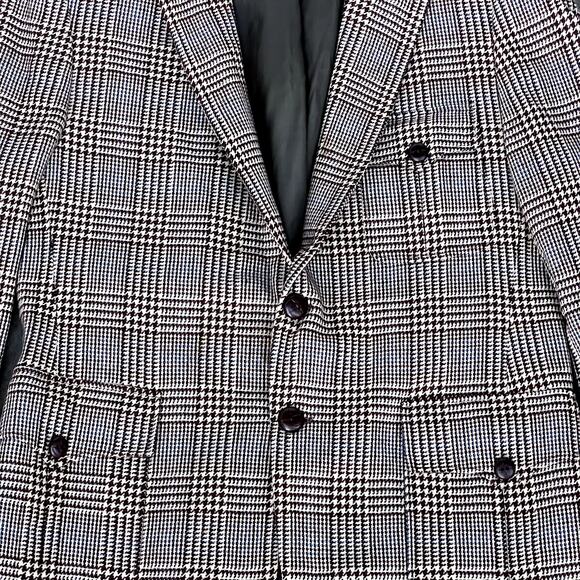 Malibu Clothes Men's Vintage Cashmere Houndstooth Sport Coat, Made In USA - Picture 3 of 12